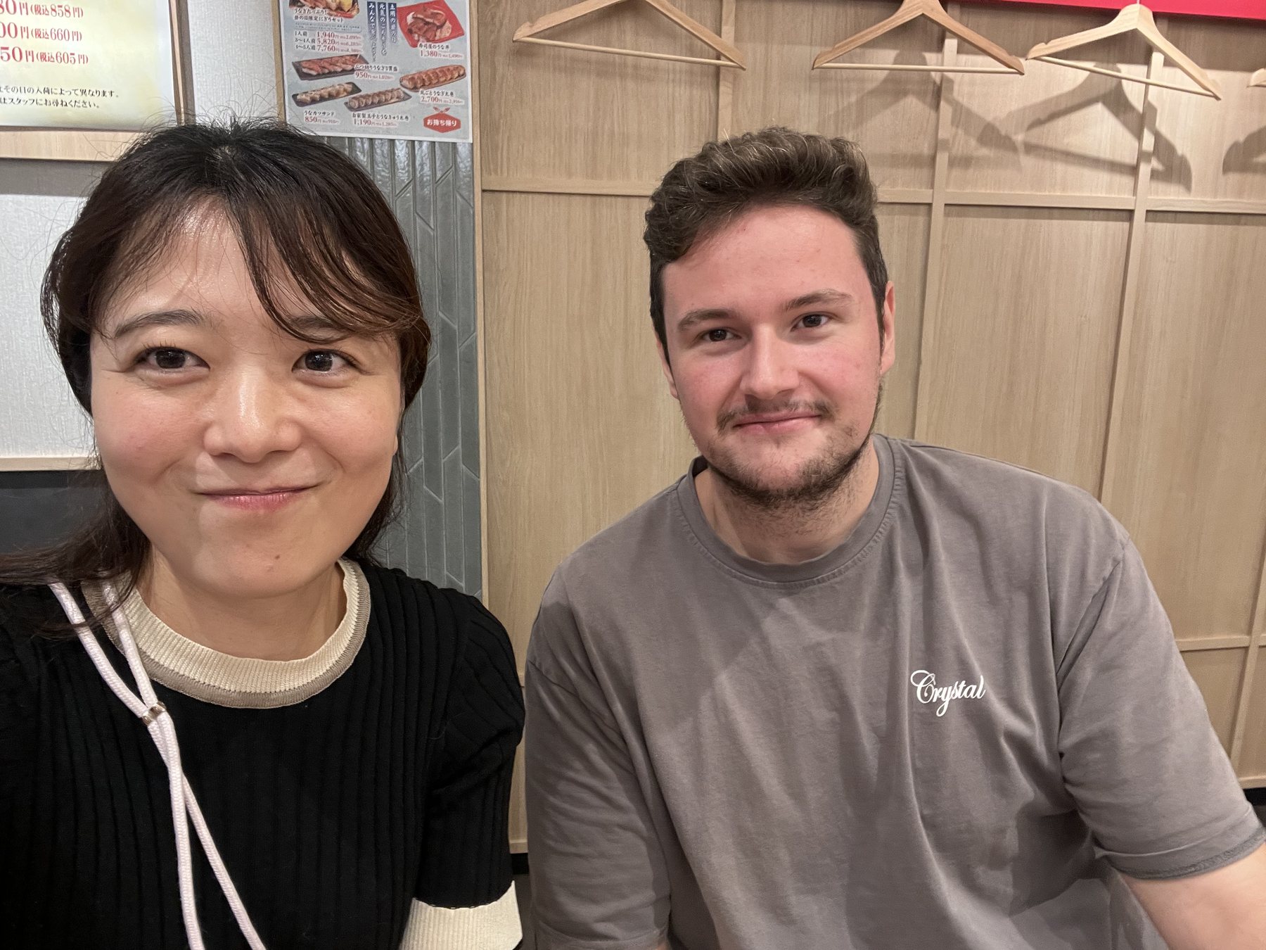 Aki with a private tour guest