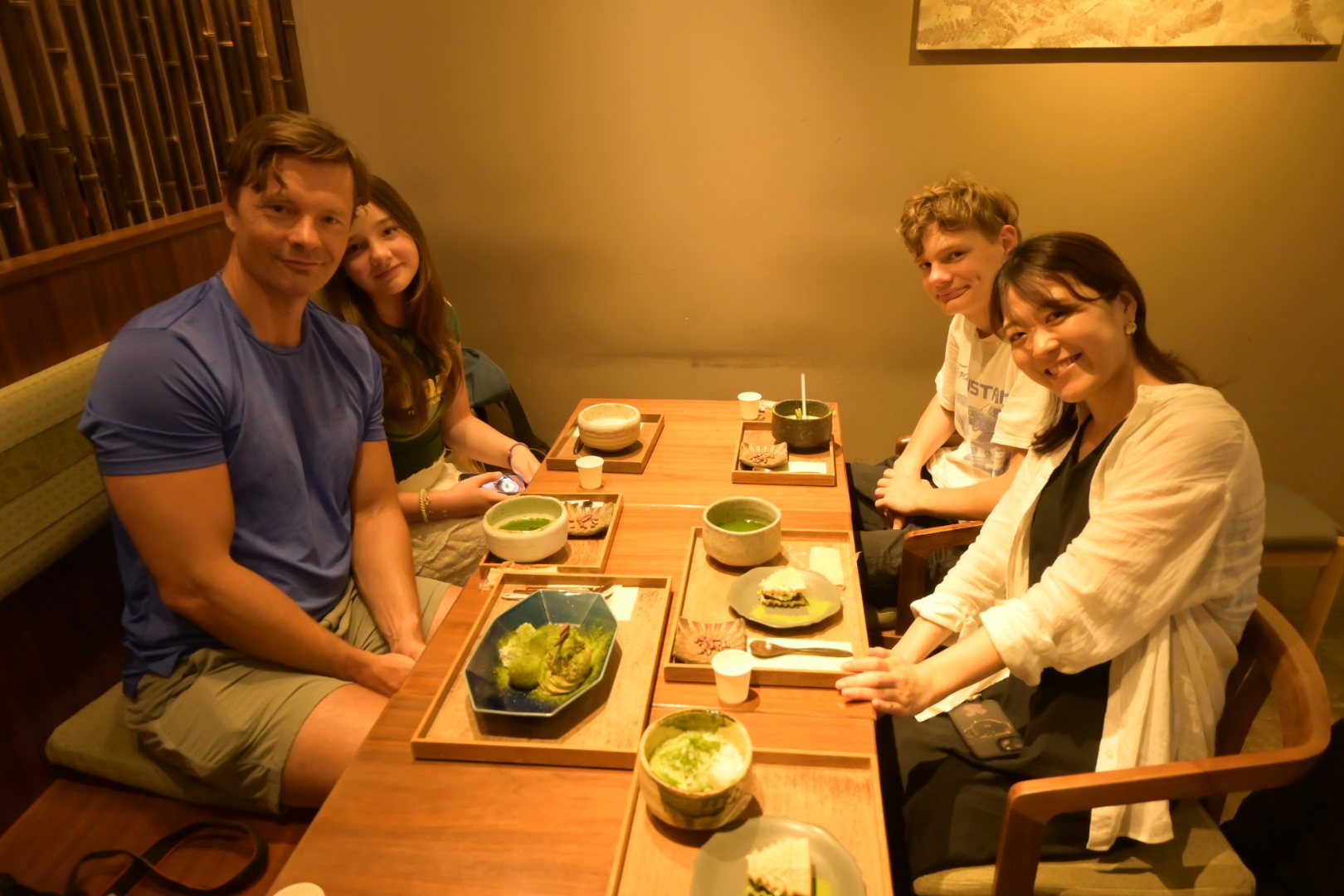 A private group enjoying Japanese tea