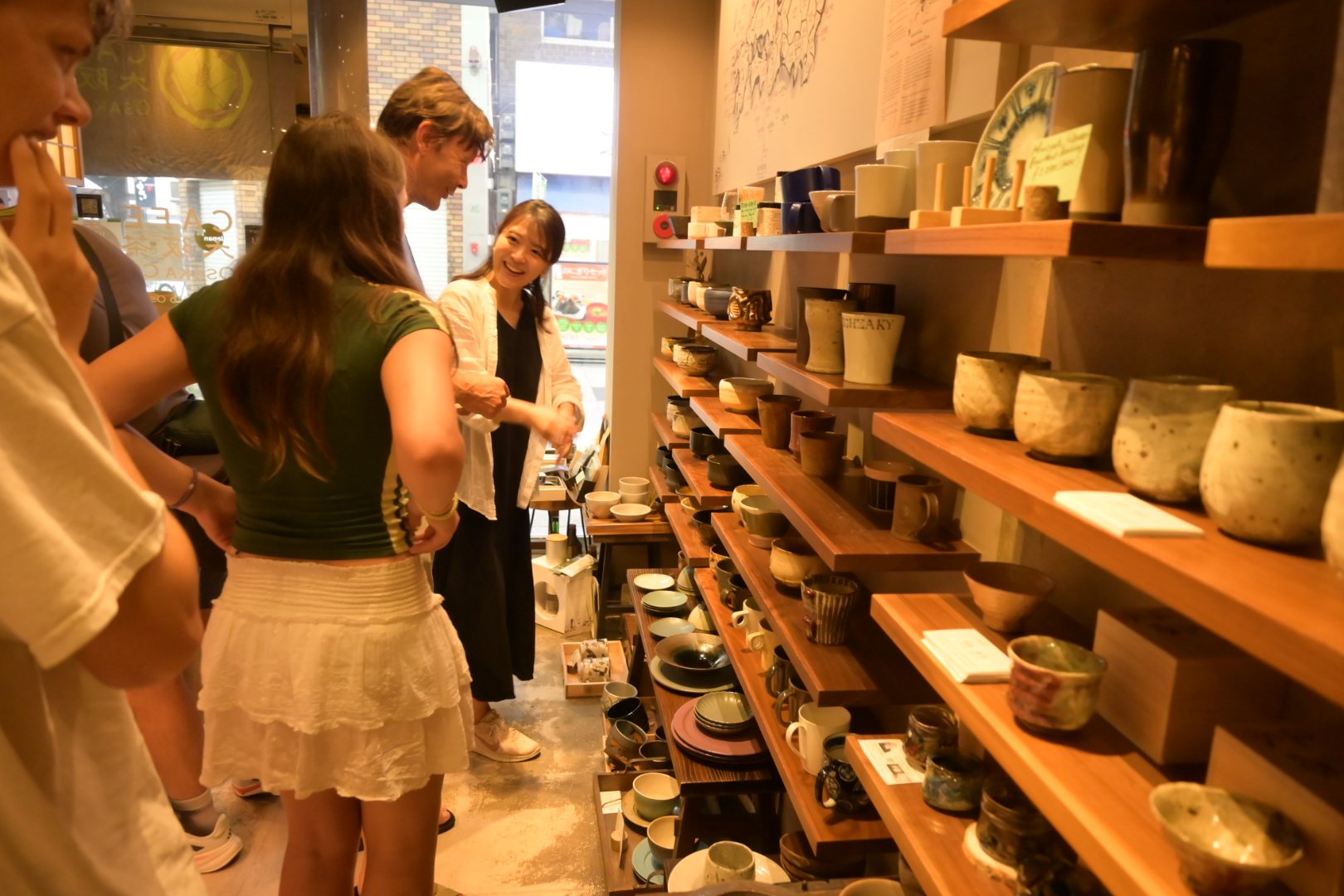 Exploring a local ceramics shop