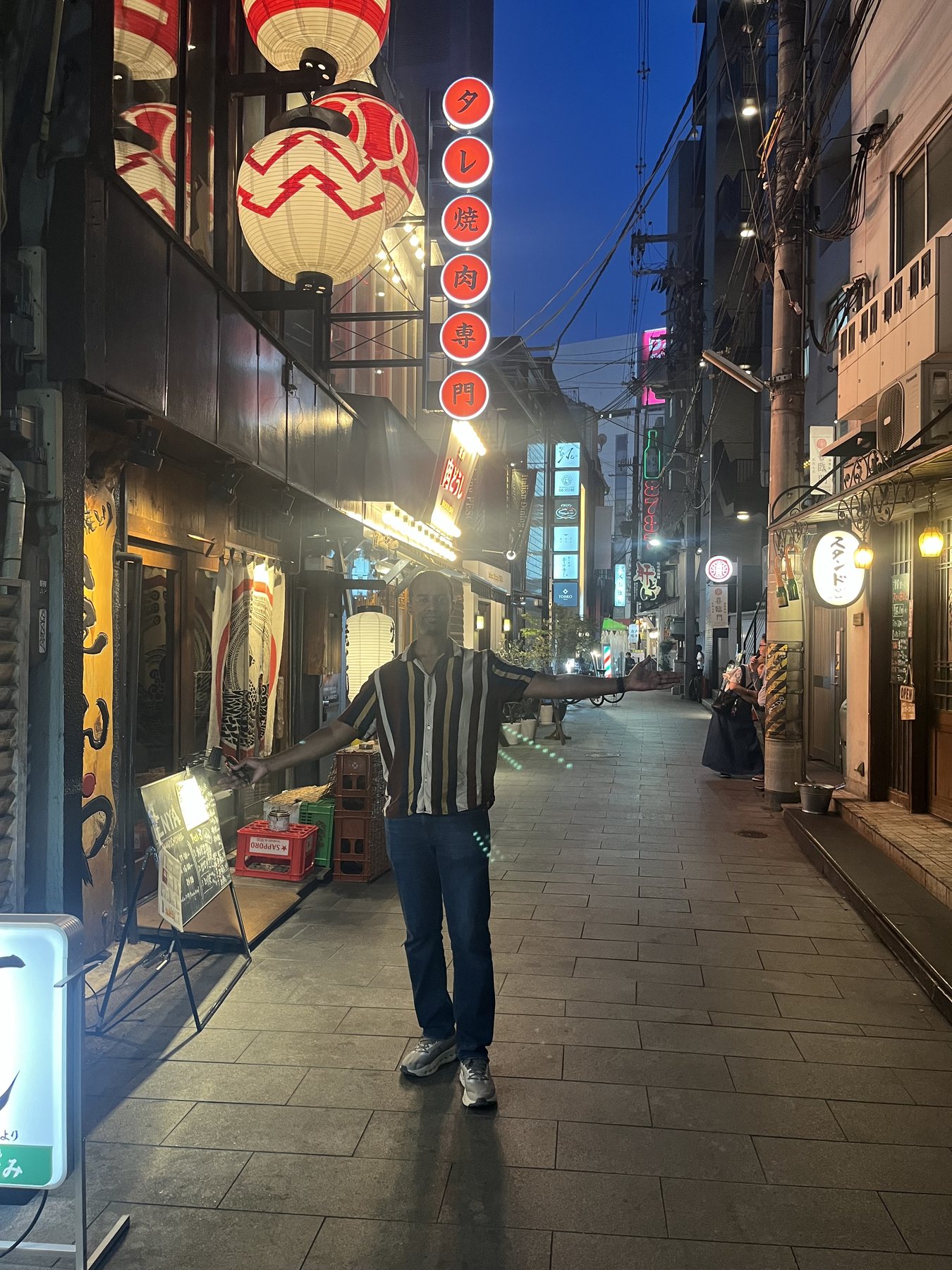 Guest enjoying Osaka nightlife